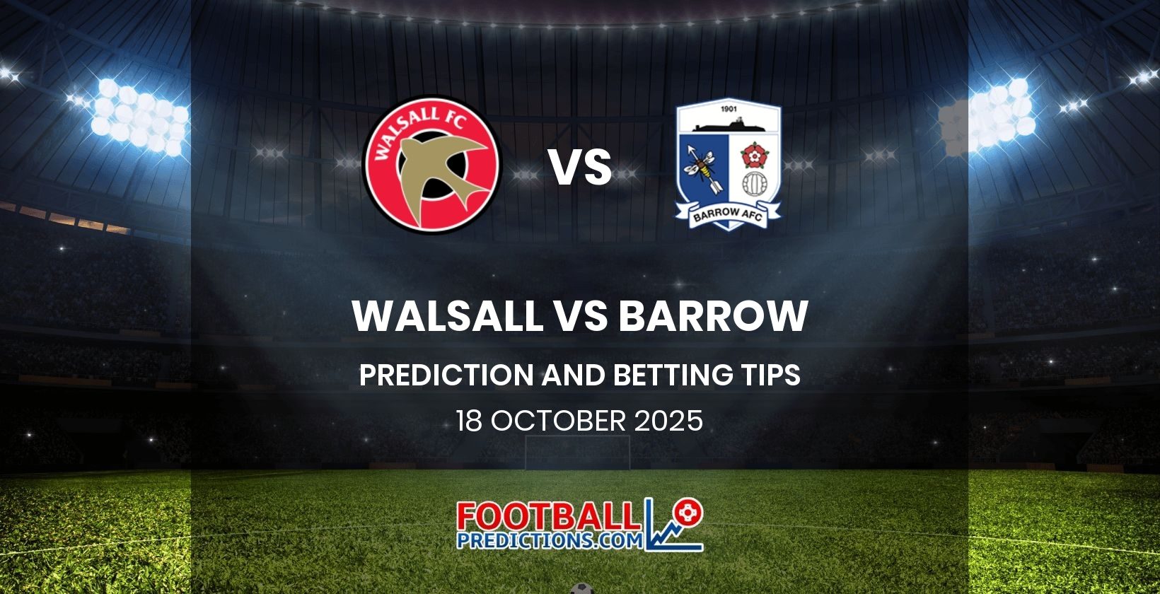 Walsall vs Barrow Prediction and Betting Tips 18 October 2025
