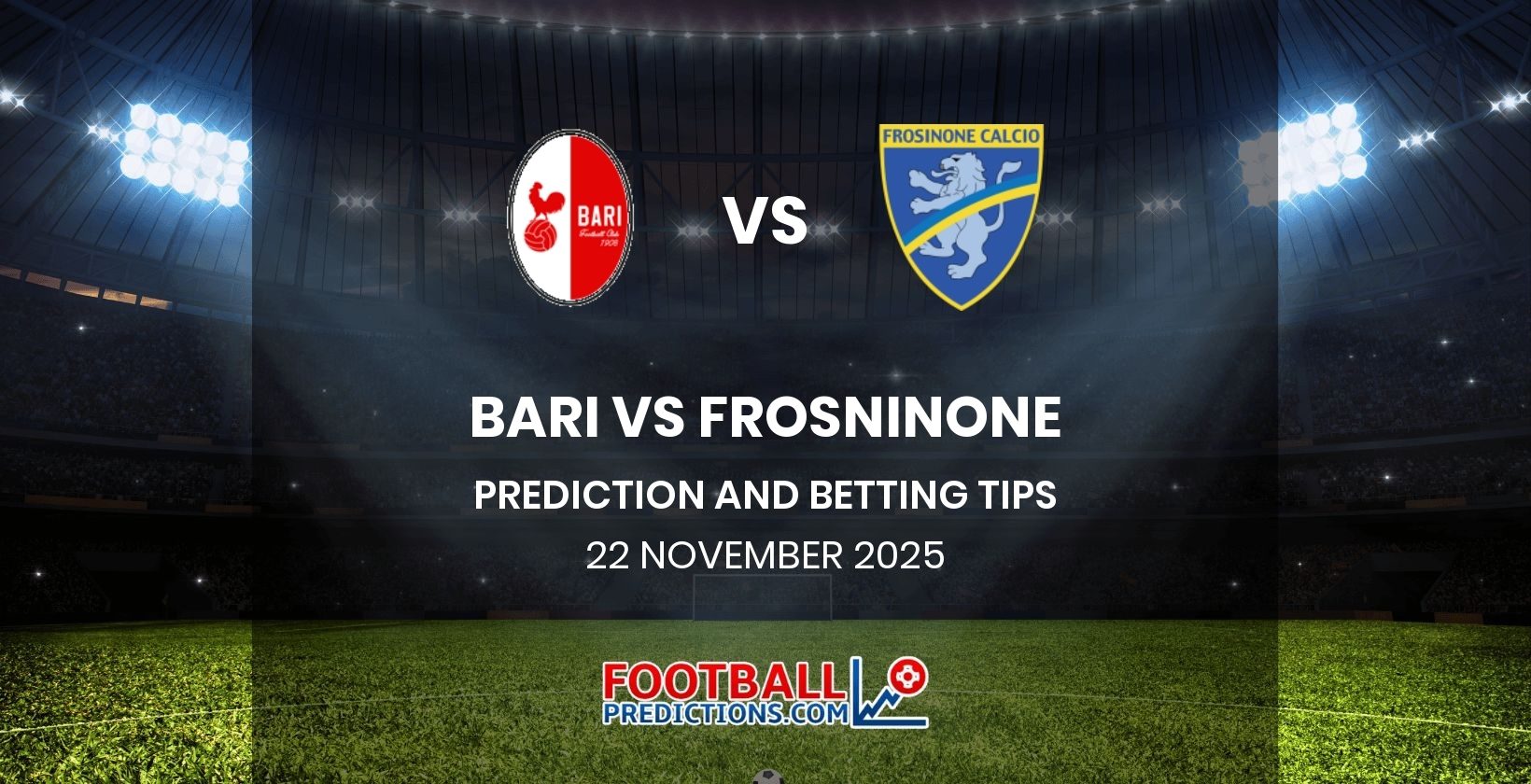 Bari vs Frosinone Prediction and Betting Tips 22 November 2025