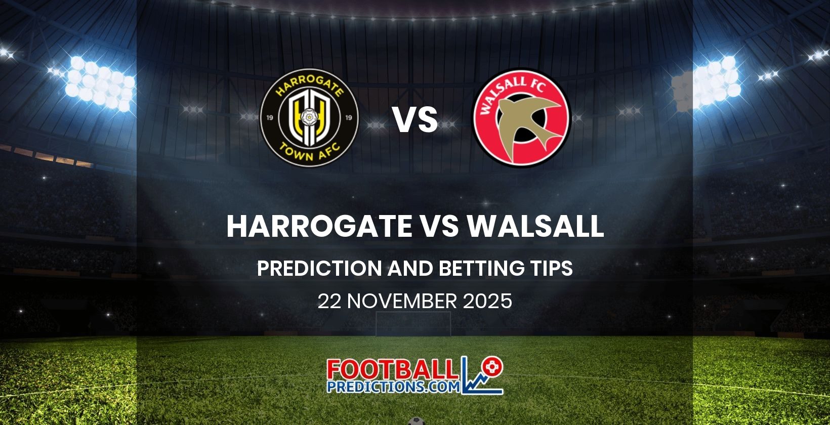 Harrogate vs Walsall Prediction and Betting Tips 22 November 2025