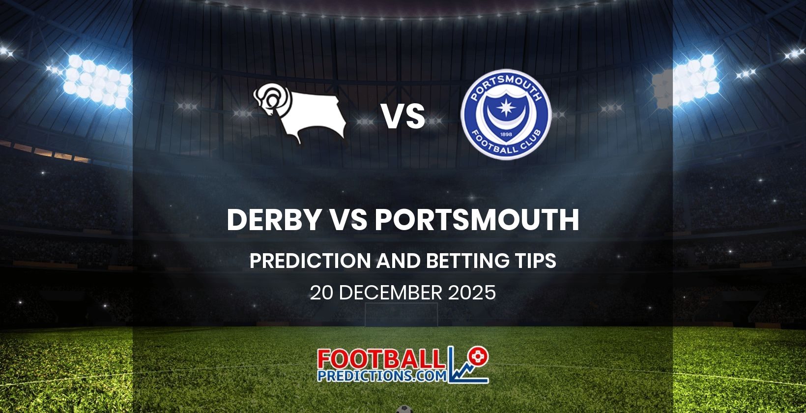 Derby vs Portsmouth Prediction and Betting Tips 20 December 2025