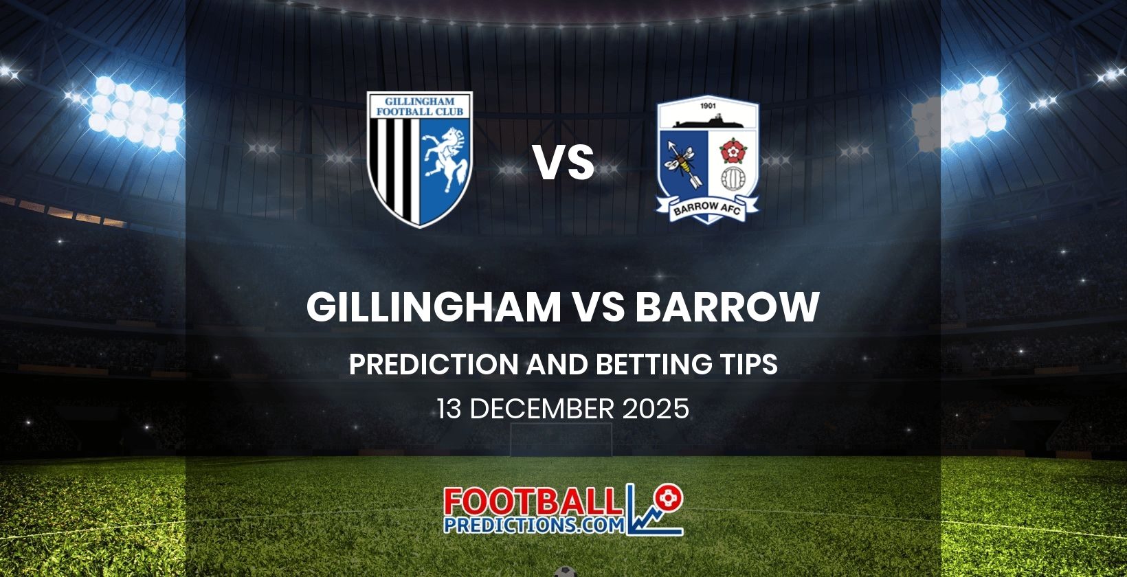 Gillingham vs Barrow Prediction and Betting Tips 13 December 2025