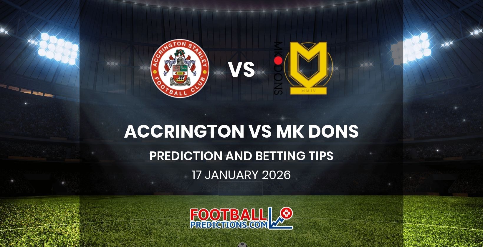 Accrington vs MK Dons Prediction and Betting Tips 17 January 2026