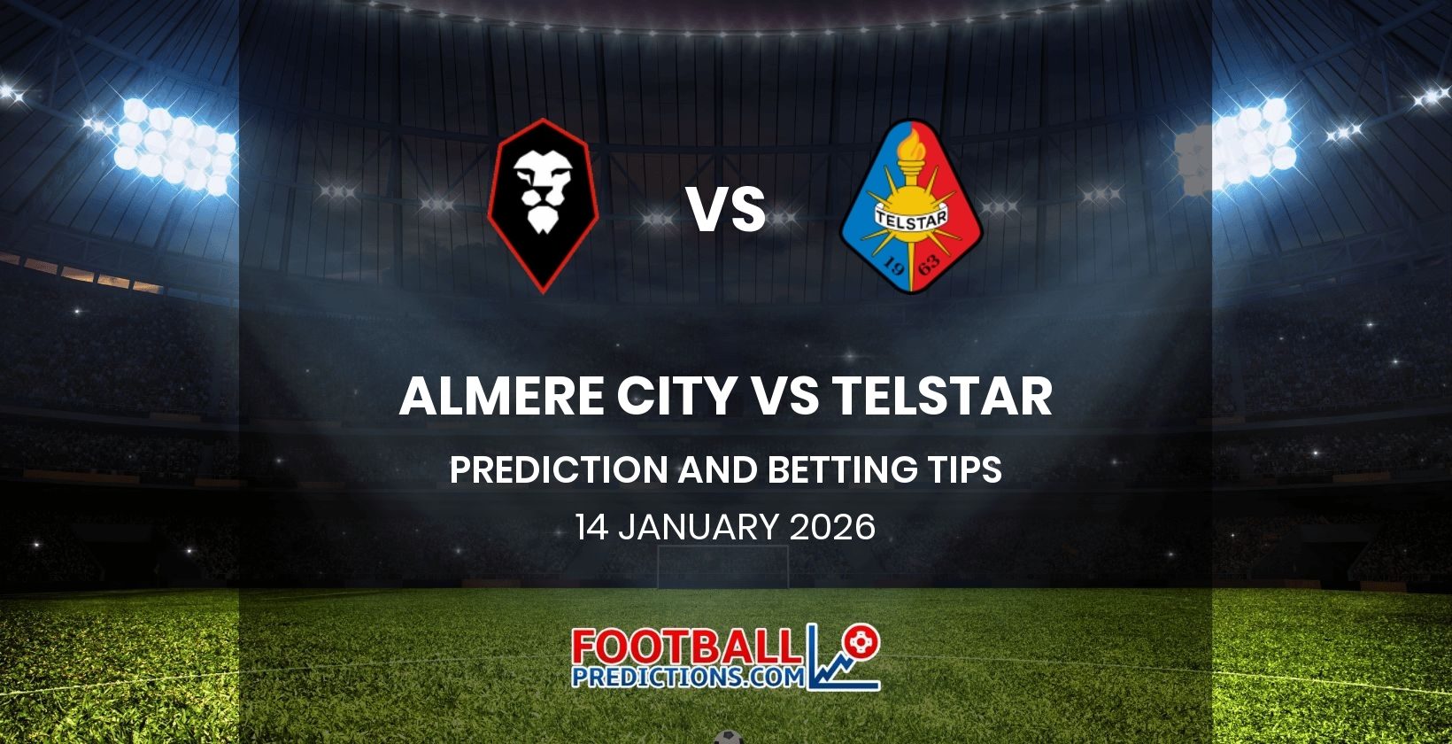 Almere City vs Telstar Prediction and Betting Tips 14 January 2026