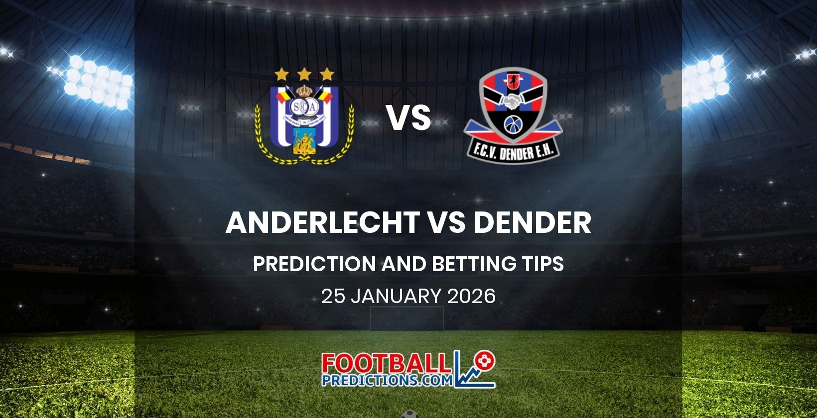 Anderlecht vs Dender Prediction and Betting Tips 25 January 2026
