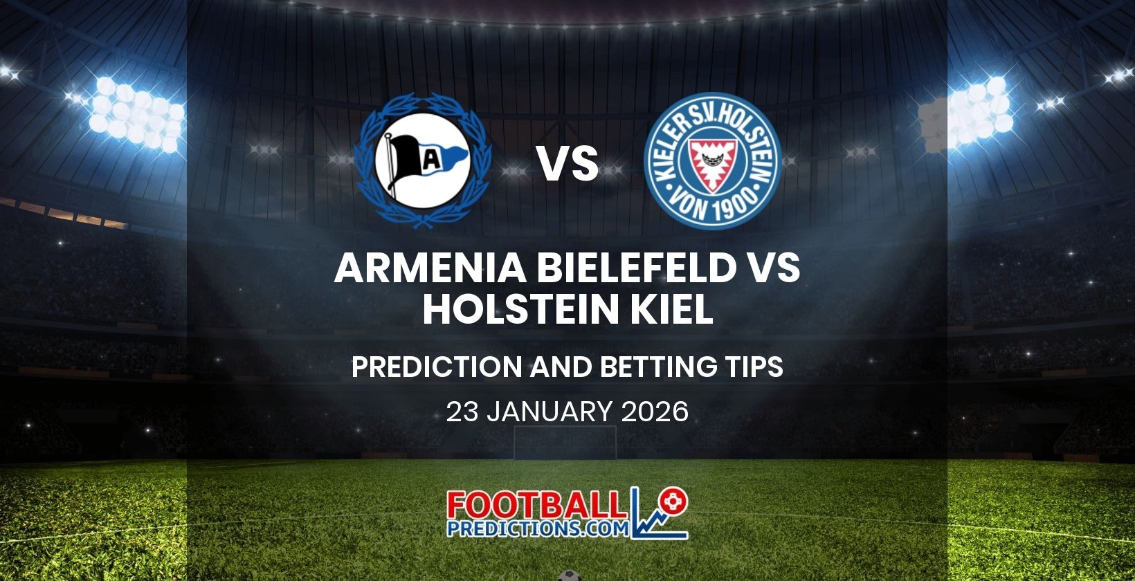 Armenia Bielefeld vs Holstein Kiel Prediction and Betting Tips 23 January 2026