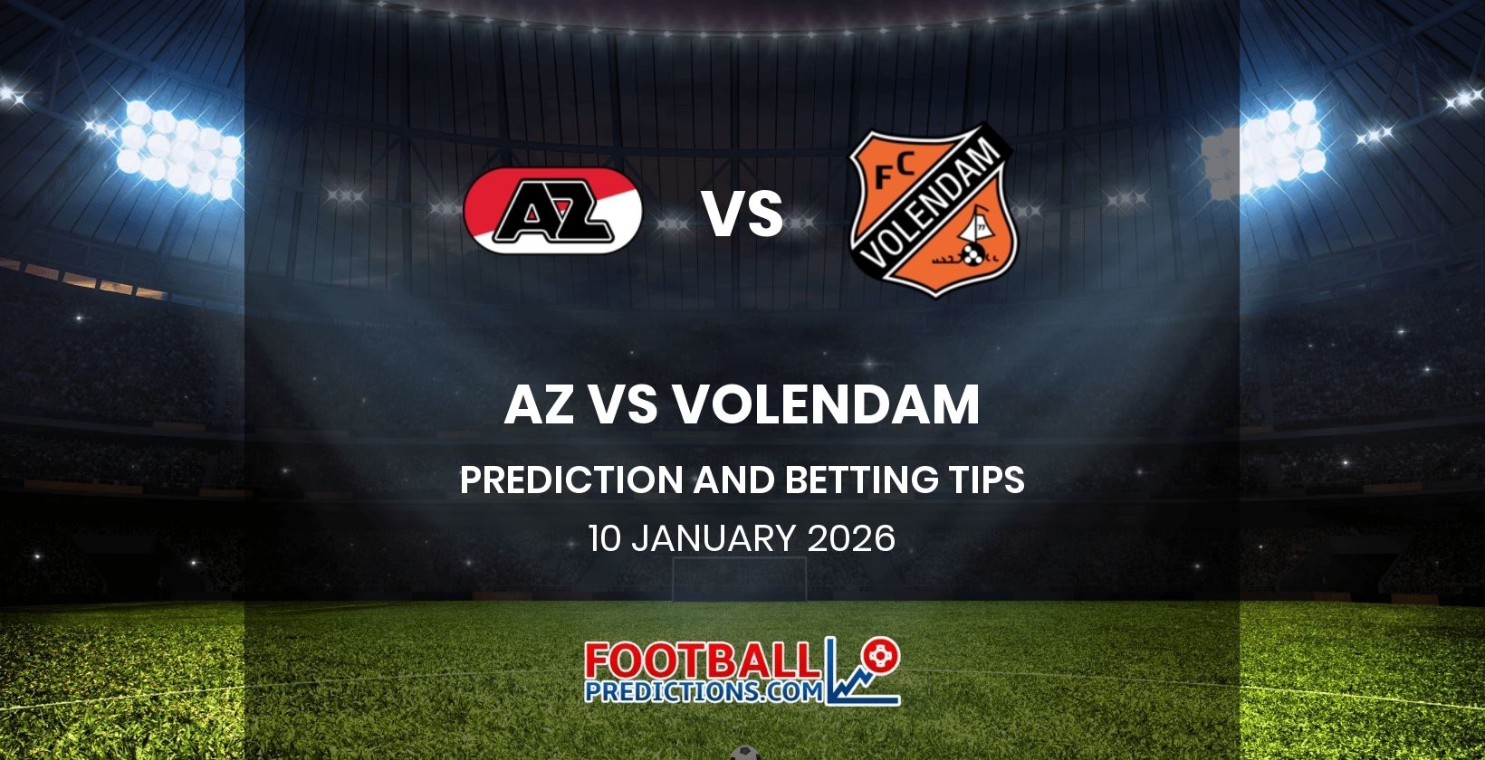 AZ vs Volendam Prediction and Betting Tips 10 January 2026