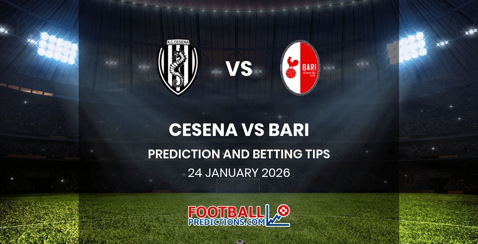 Cesena vs Bari Prediction and Betting Tips 24 January 2026
