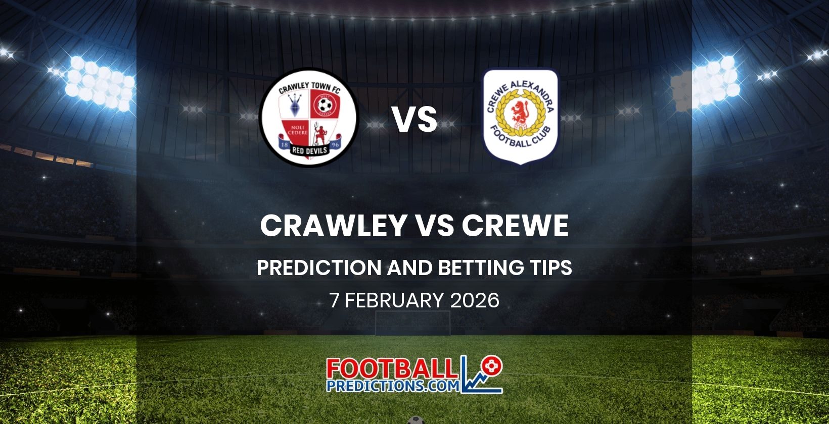 Crawley vs Crewe Prediction and Betting Tips 7 February 2026