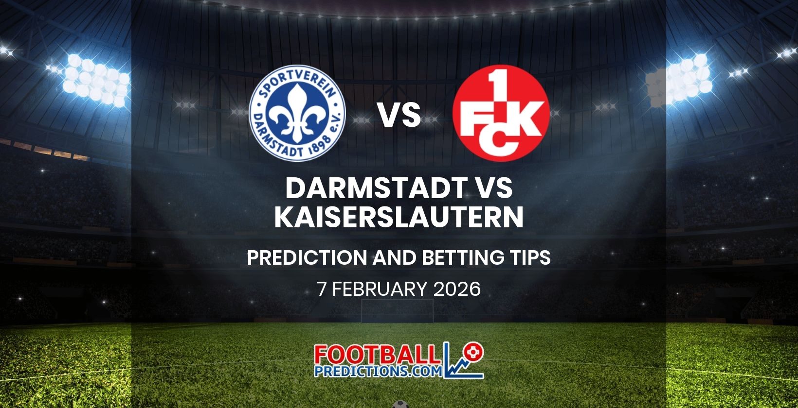 Darmstadt vs Kaiserslautern Prediction and Betting Tips 7 February 2026