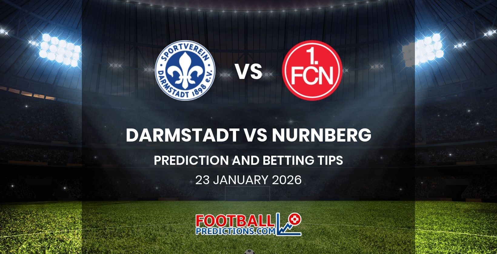 Darmstadt vs Nurnberg Prediction and Betting Tips 23 January 2026