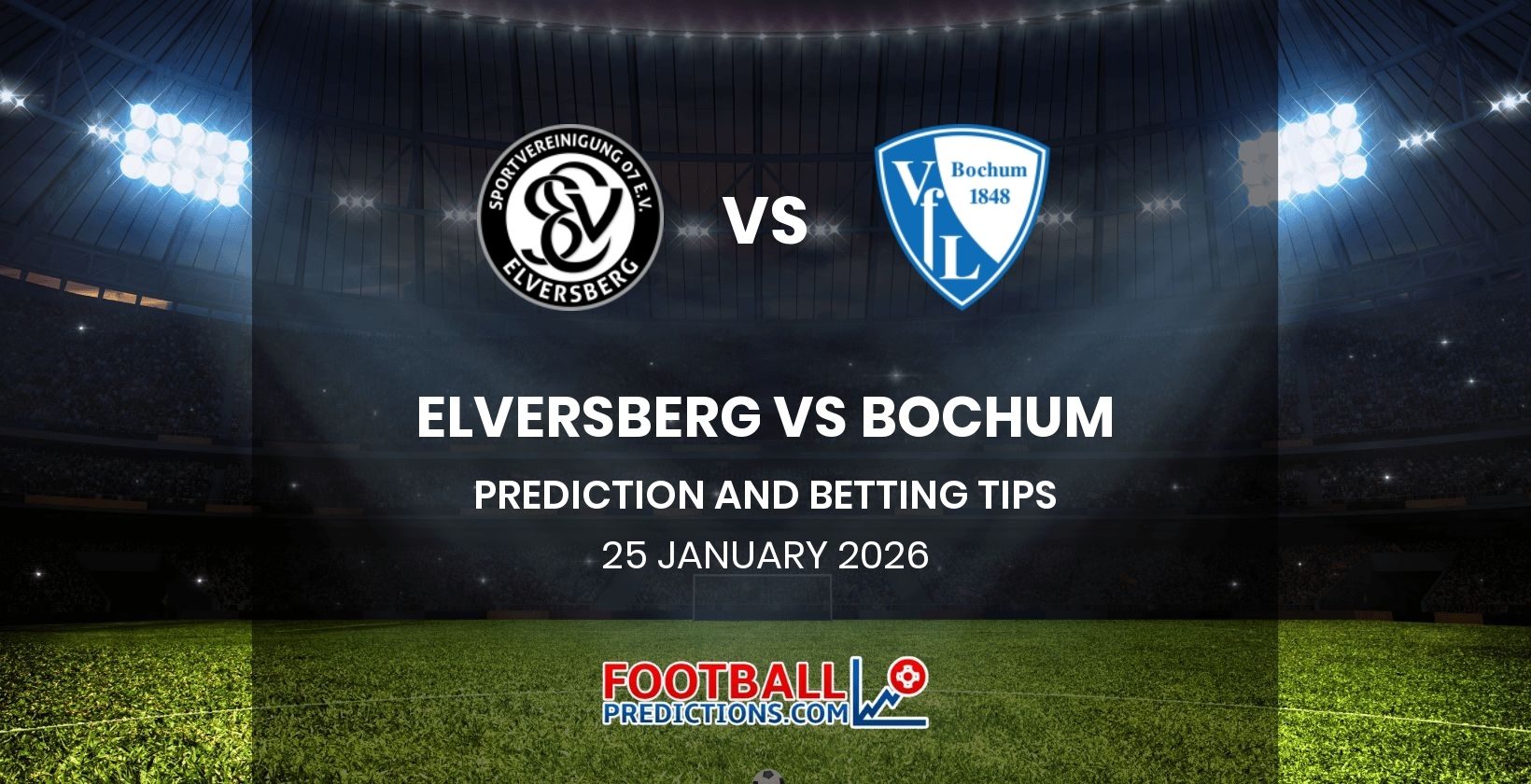 Elversberg vs Bochum Prediction and Betting Tips 25 January 2026