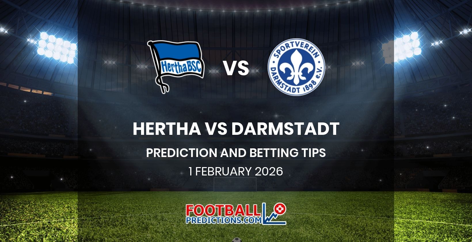 Hertha vs Darmstadt Prediction and Betting Tips 1 February 2026