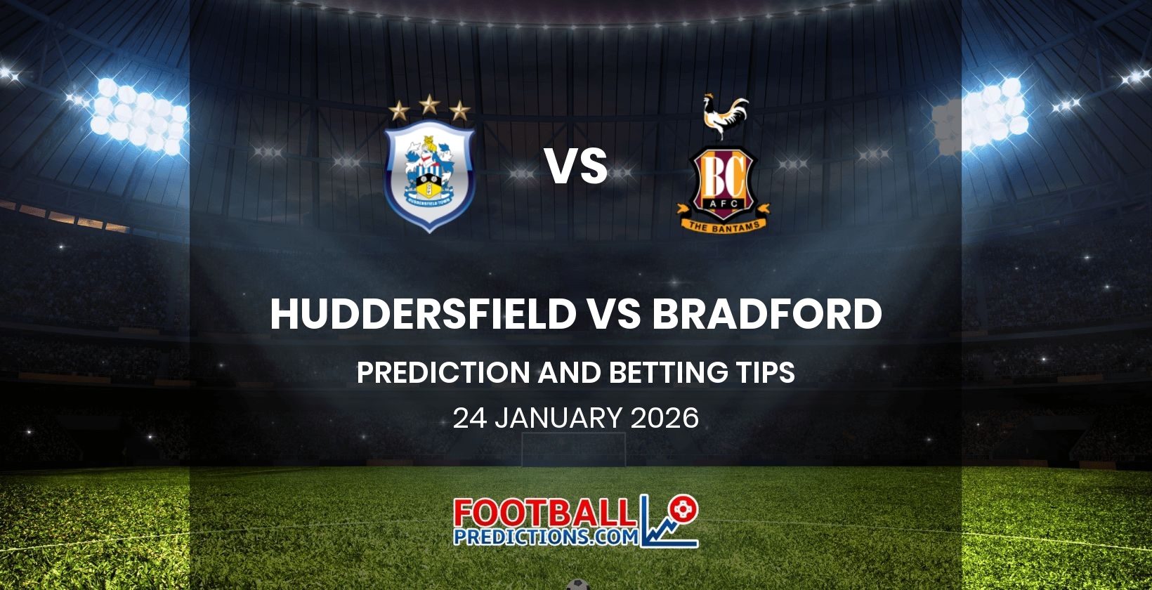Huddersfield vs Bradford Prediction and Betting Tips 24 January 2026