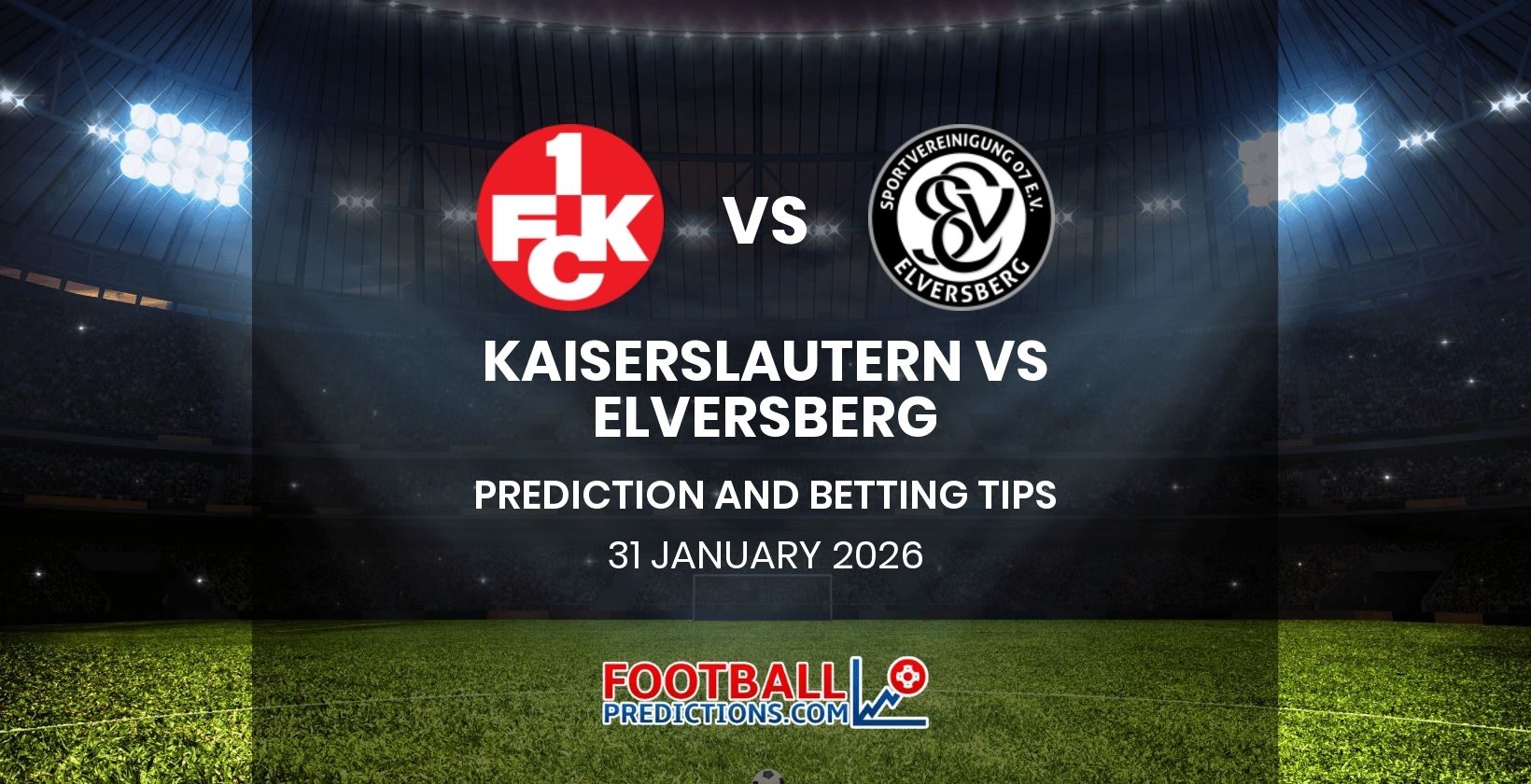 Kaiserslautern vs Elversberg Prediction and Betting Tips 31 January 2026