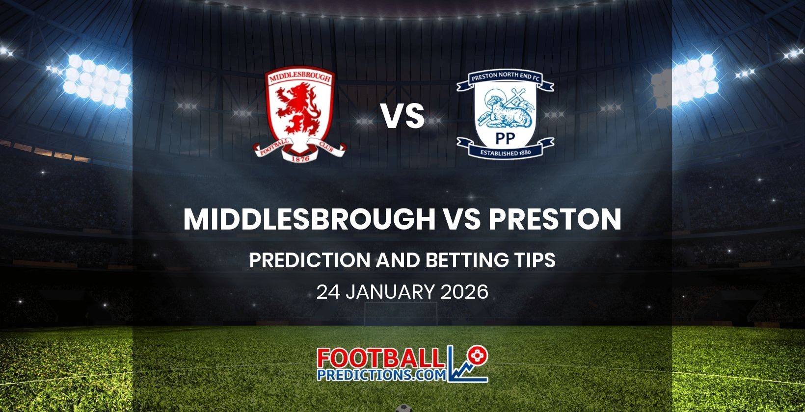 Middlesbrough vs Preston Prediction and Betting Tips 24 January 2026