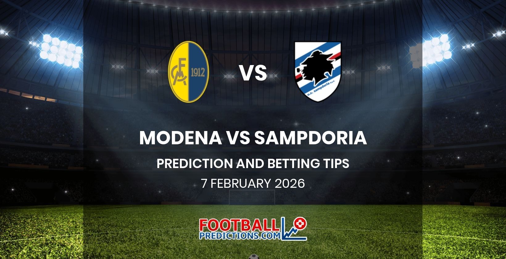Modena vs Sampdoria Prediction and Betting Tips 7 February 2026