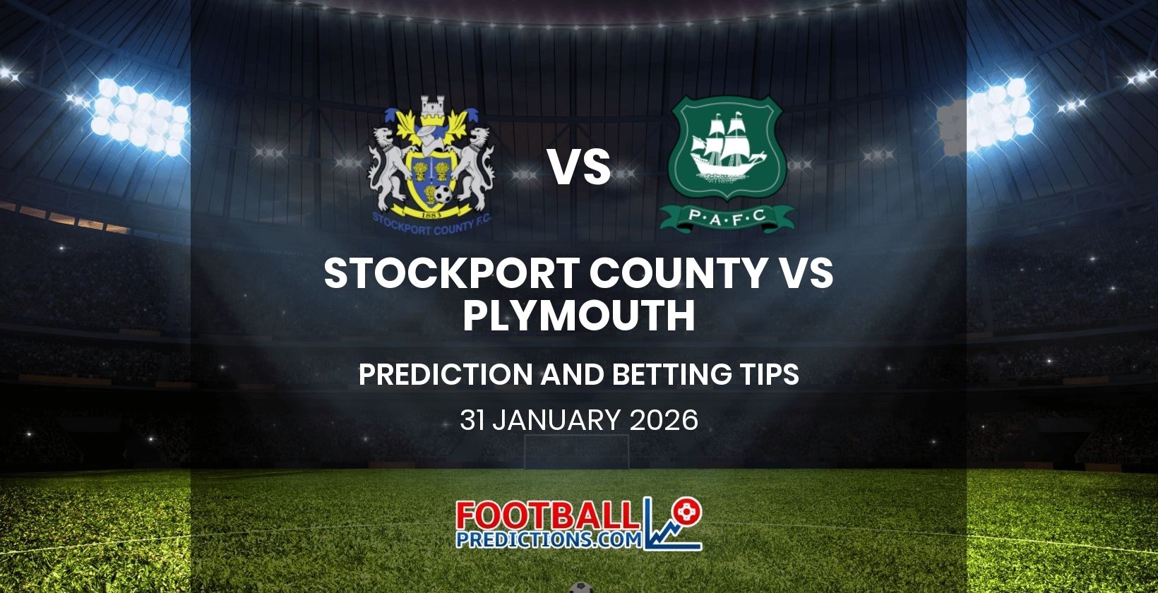 Stockport County vs Plymouth Prediction and Betting Tips 31 January 2026