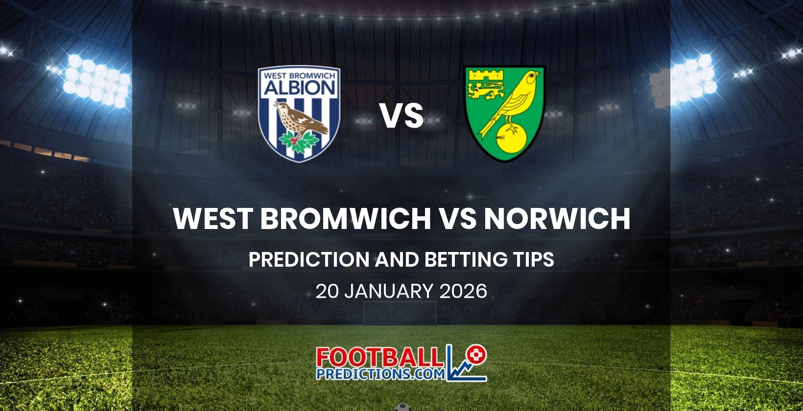 West Bromwich vs Norwich Prediction and Betting Tips 20 January 2026