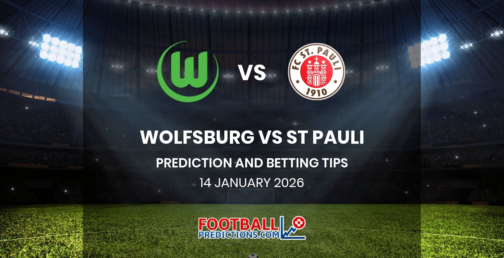 Wolfsburg vs St Pauli Prediction & Betting Tips | 14/01/2026 ...
