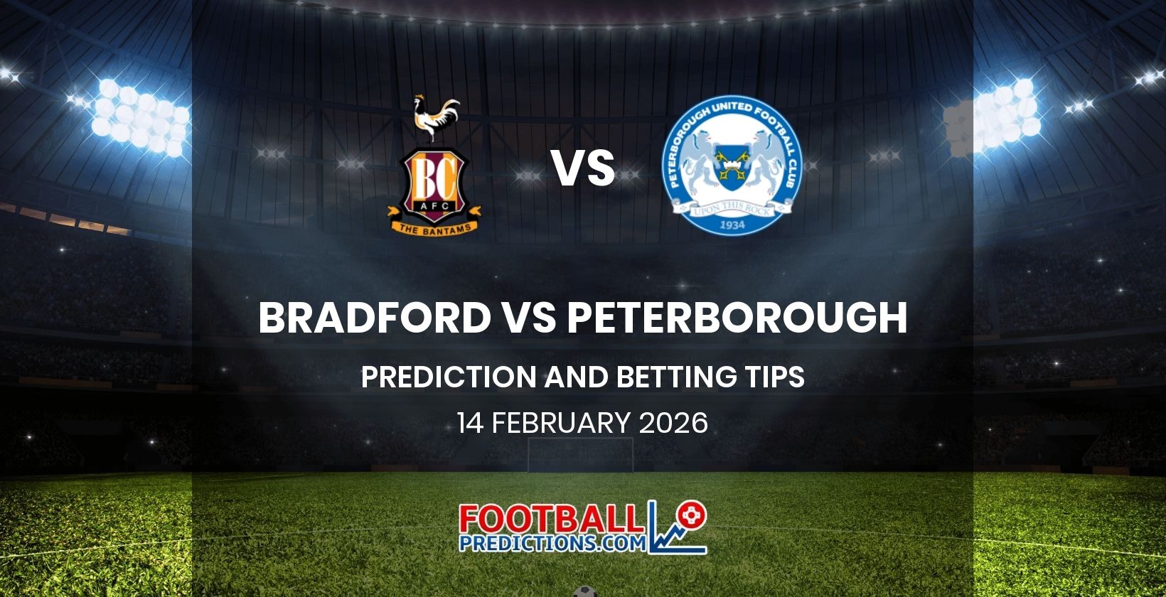Bradford vs Peterborough Prediction and Betting Tips 14 February 2026