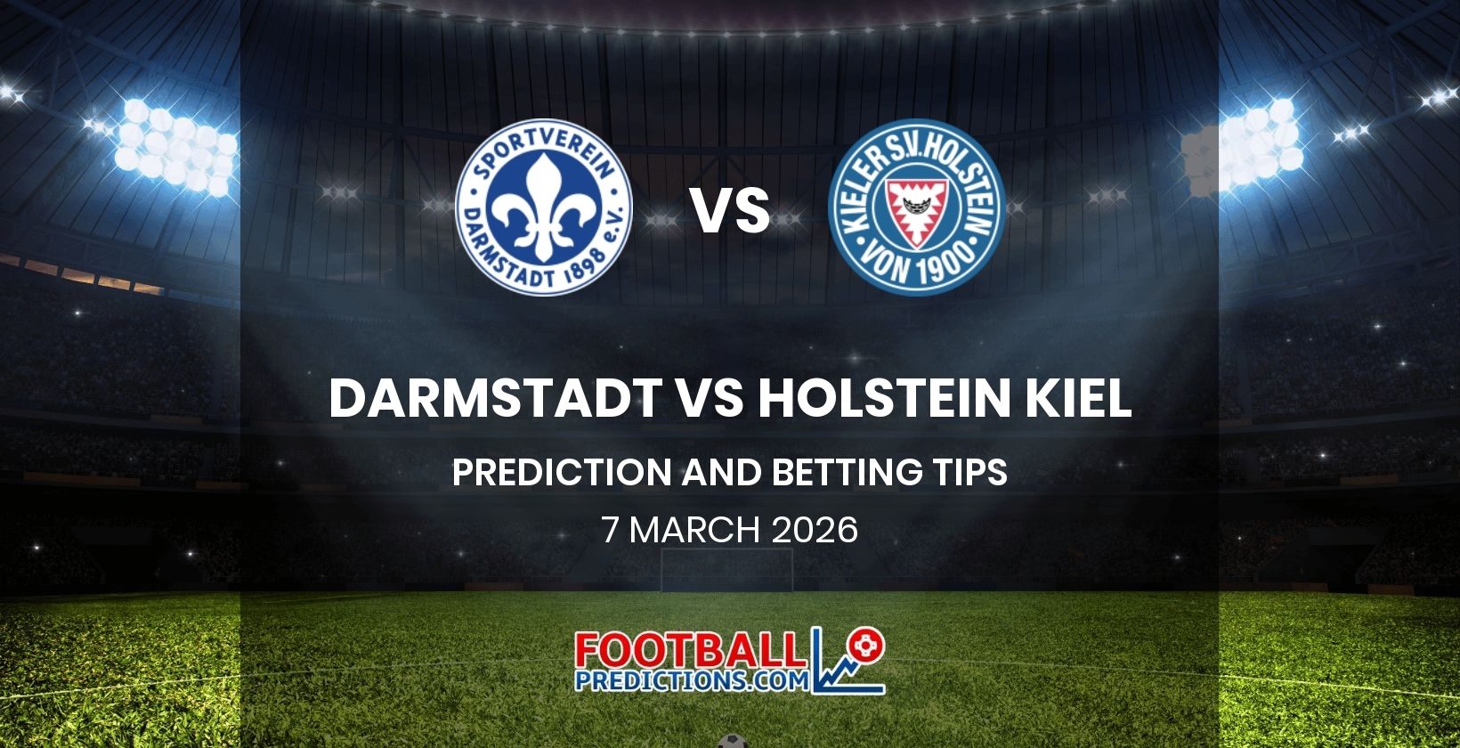 Darmstadt vs Holstein Kiel Prediction and Betting Tips 7 March 2026