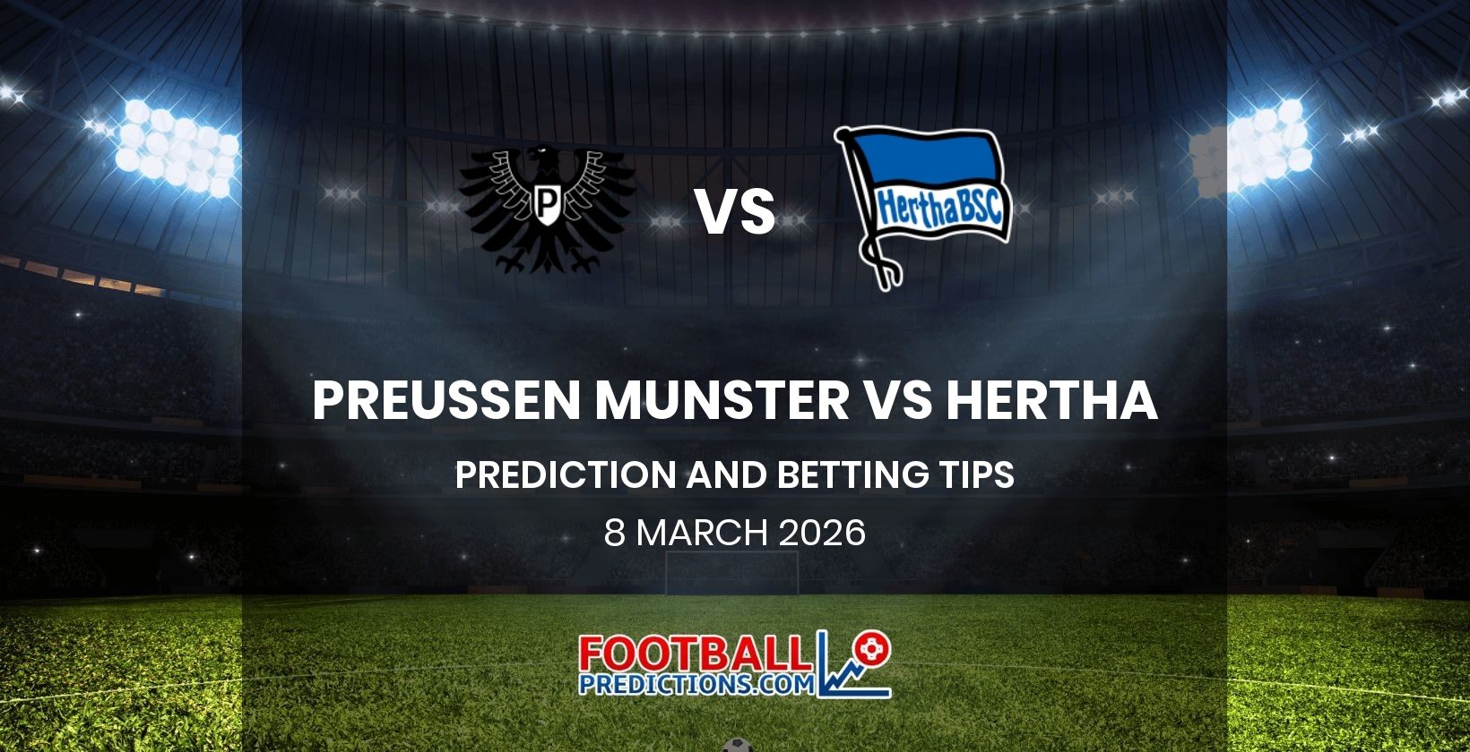 Preussen Munster vs Hertha Prediction and Betting Tips 8 March 2026