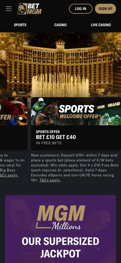 BetMGM User Experience screenshot
