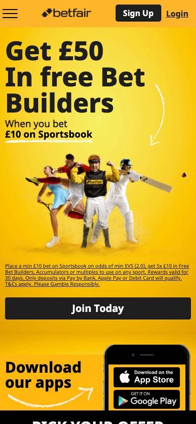 Betfair User Experience screenshot