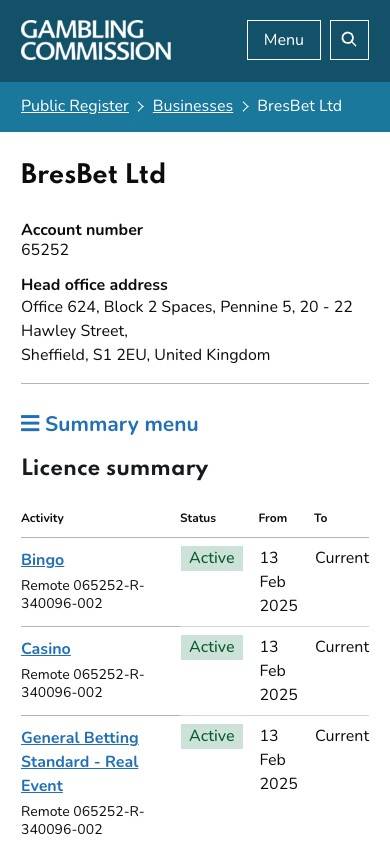 BresBet Safety and Trustworthiness screenshot