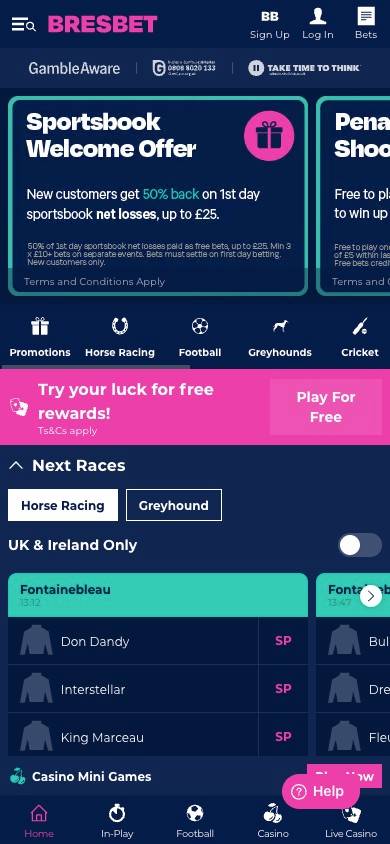 BresBet User Experience screenshot
