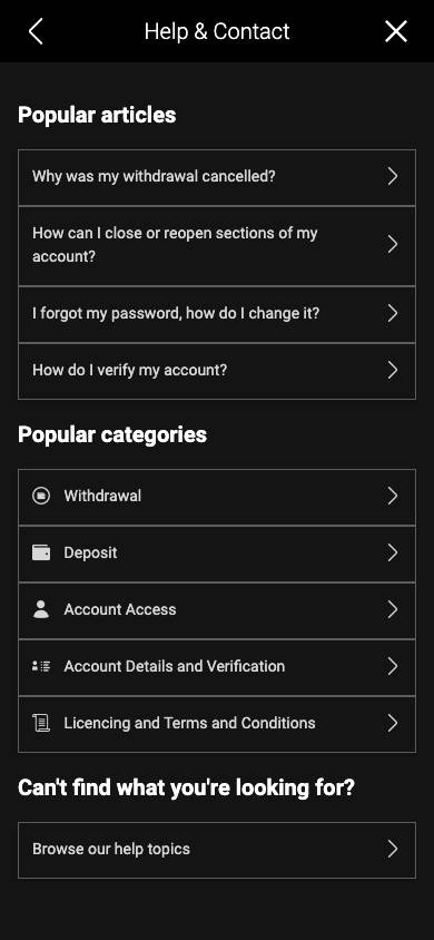 Bwin Customer Service screenshot