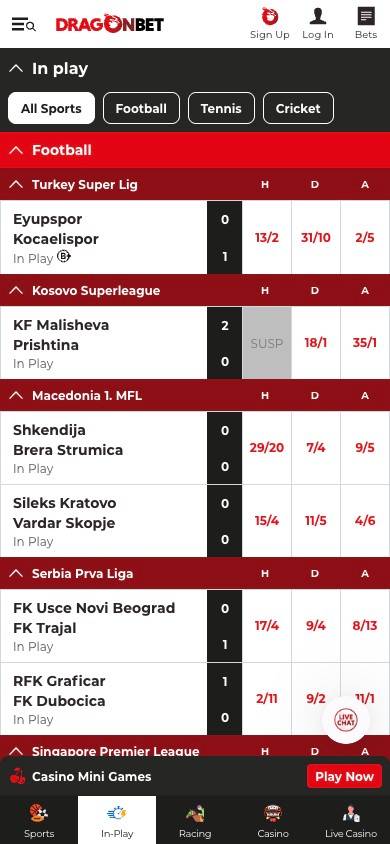 DragonBet Product Depth screenshot