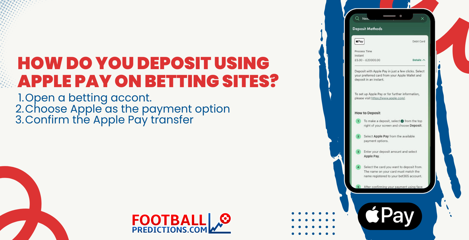 How do you deposit using Apple Pay on betting sites