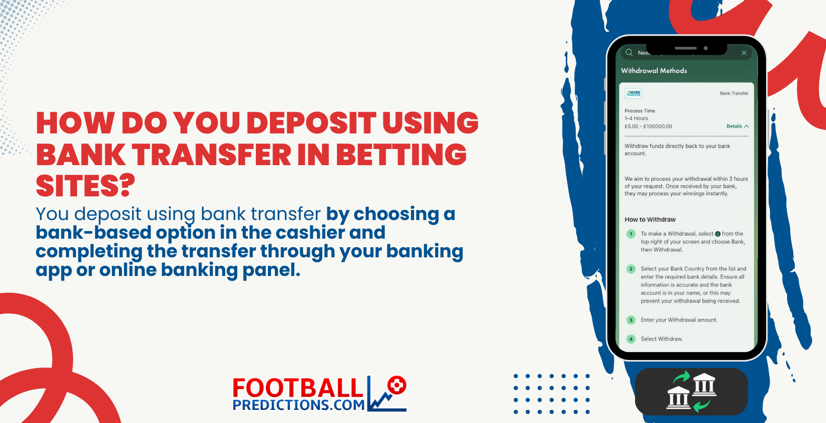 How do you deposit using bank transfer in betting sites
