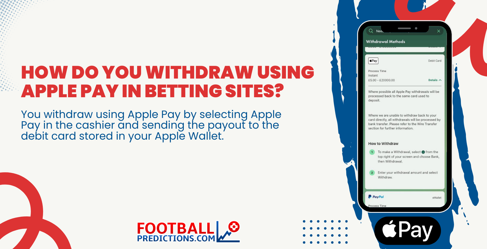 How do you withdraw using Apple Pay in betting sites