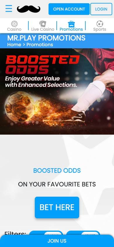 Mr Play Promotions and Bonuses screenshot