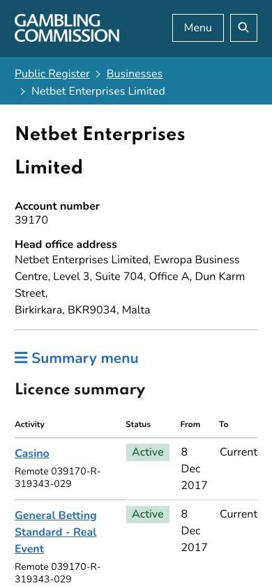 NetBet Safety and Trustworthiness screenshot