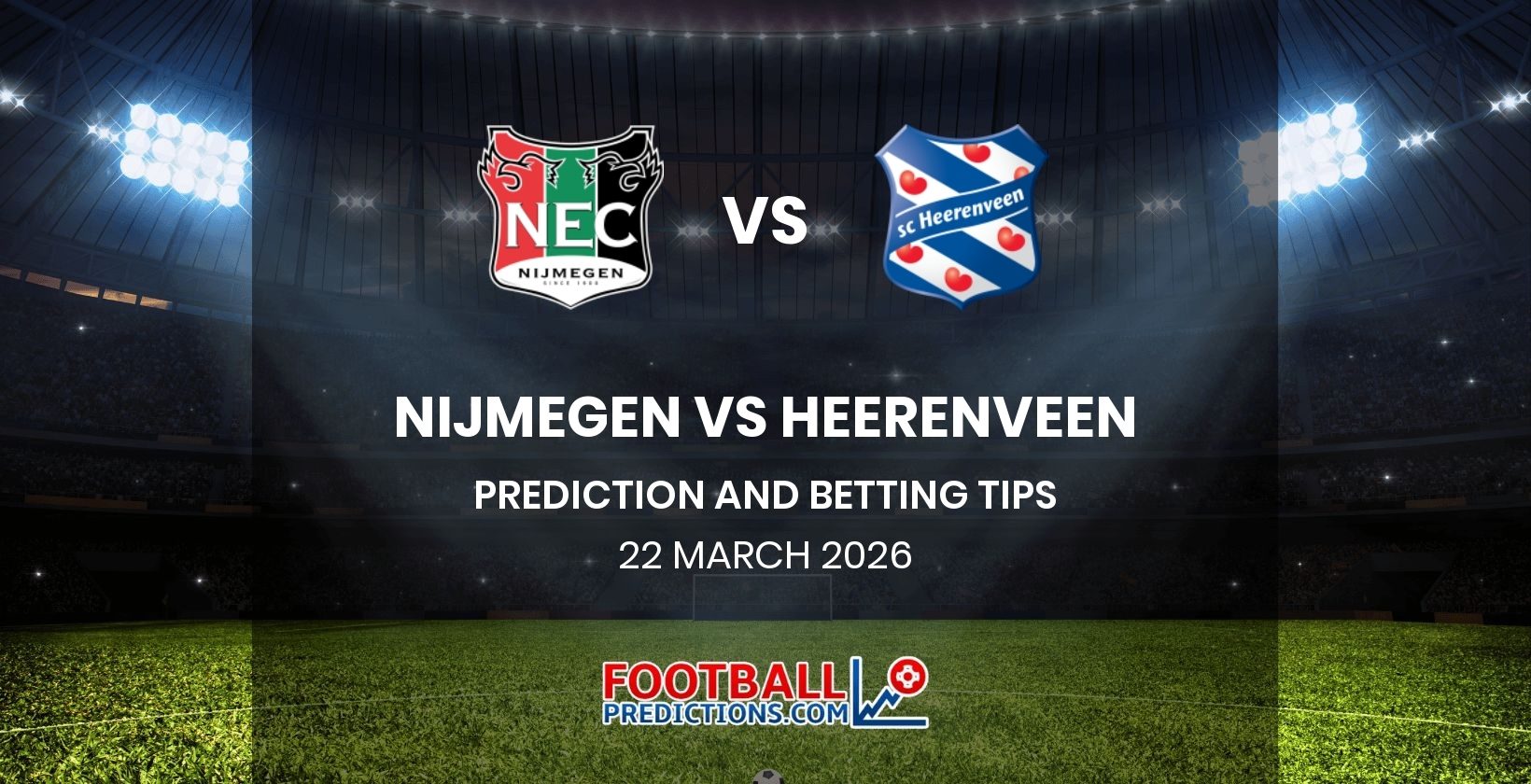 Nijmegen vs Heerenveen Prediction and Betting Tips 22 March 2026