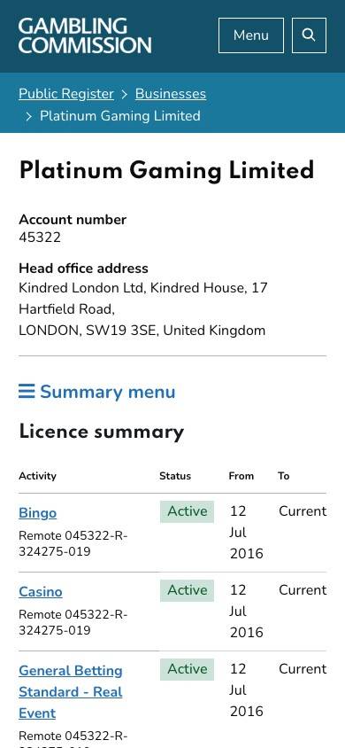 Unibet Safety and Trustworthiness screenshot
