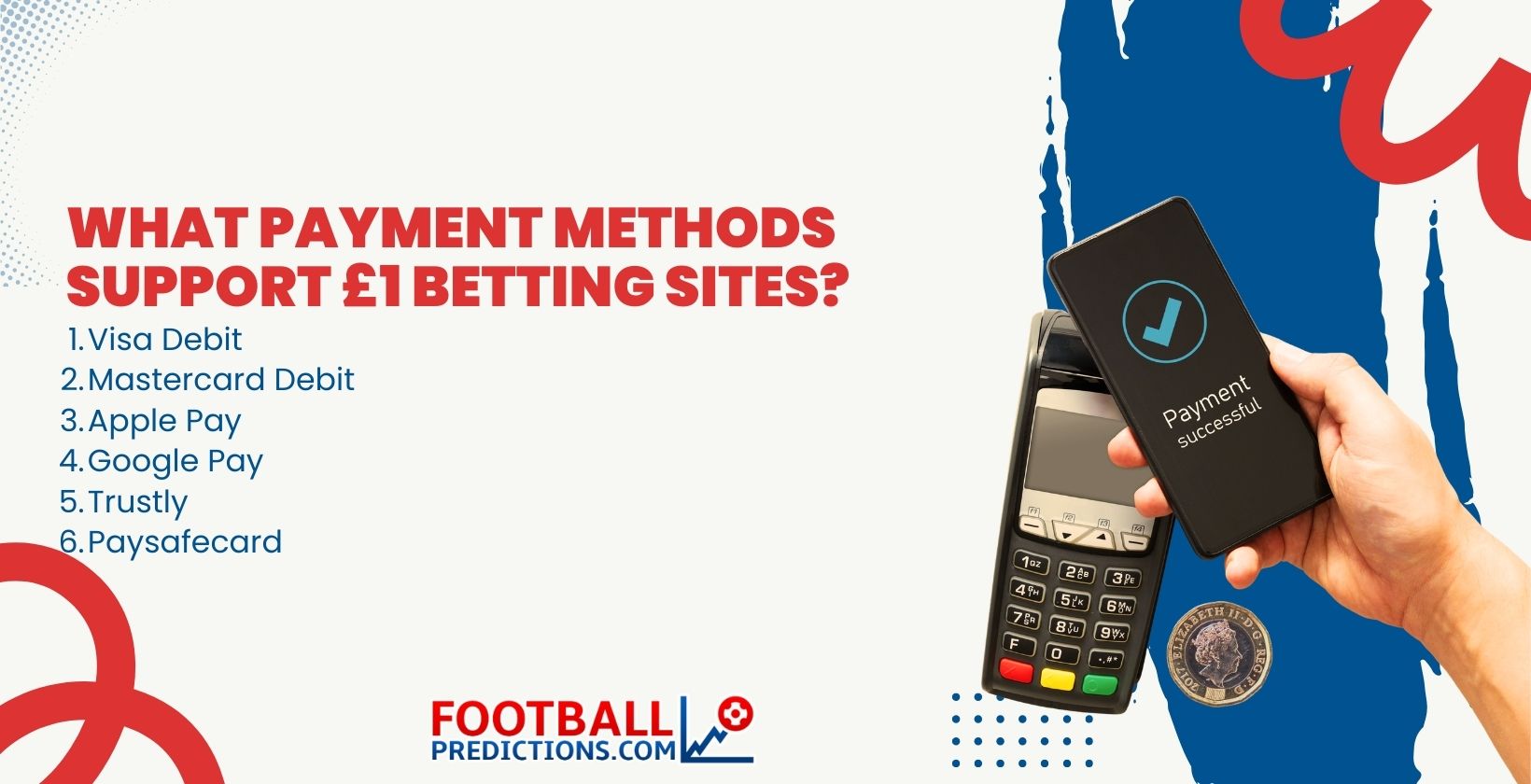 What payment methods support £1 betting sites