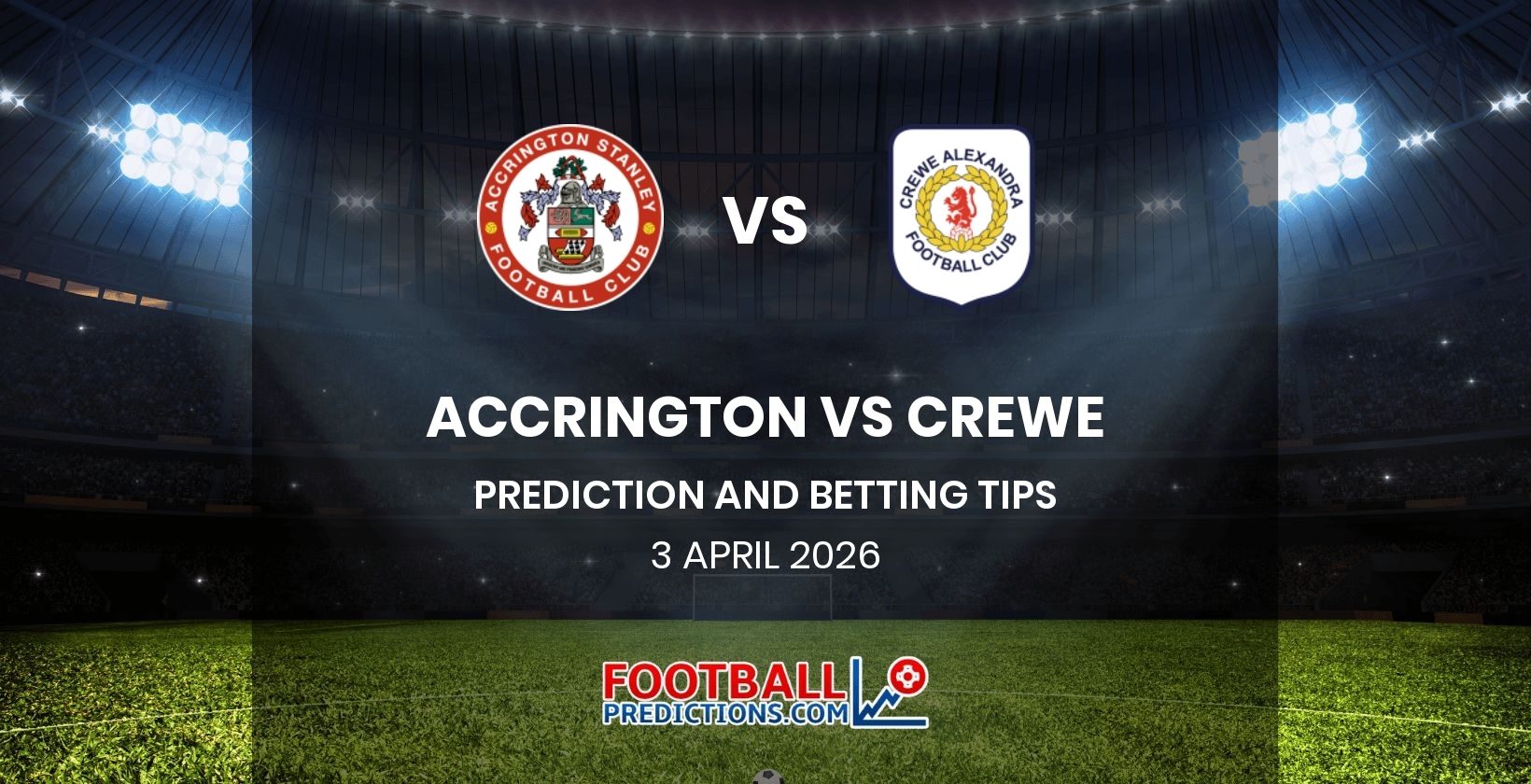 Accrington vs Crewe Prediction and Betting Tips 3 April 2026
