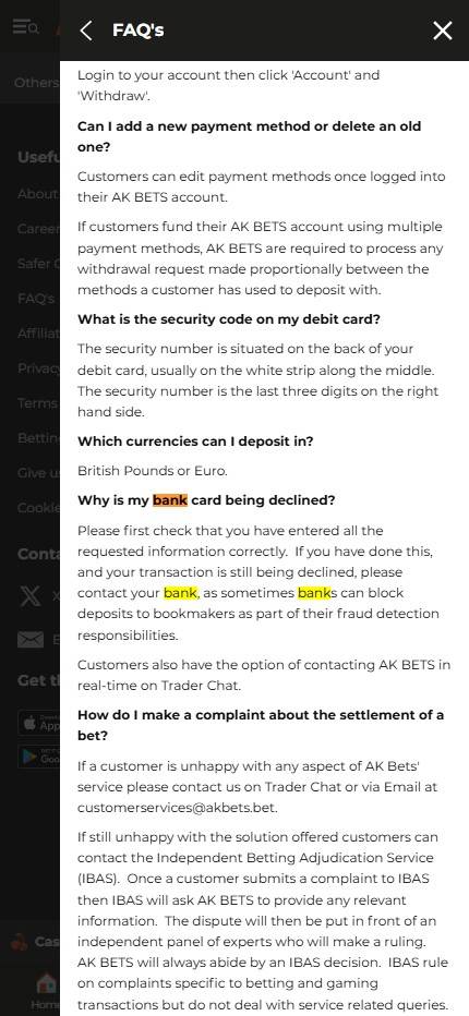 akbets bank transfer betting site