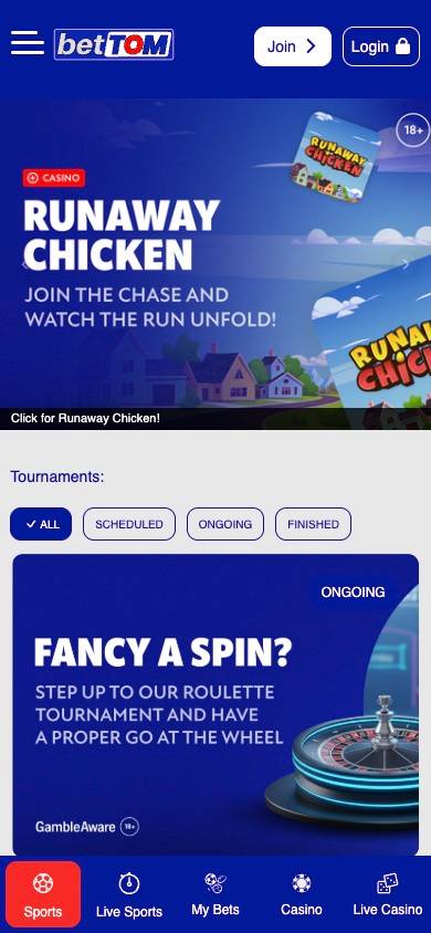 BetTOM Promotions and Bonuses screenshot