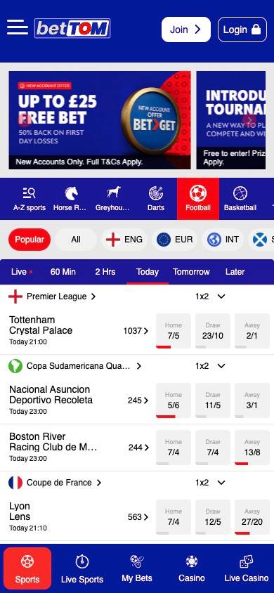 BetTOM User Experience screenshot