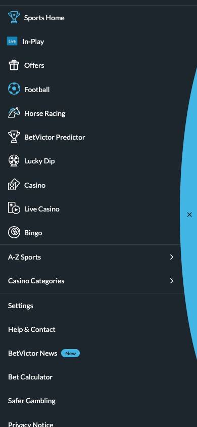 BetVictor Product Depth screenshot