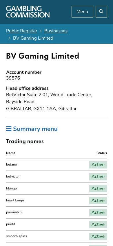 BetVictor Safety and Trustworthiness screenshot