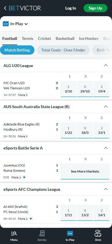 betvictor live in-play betting