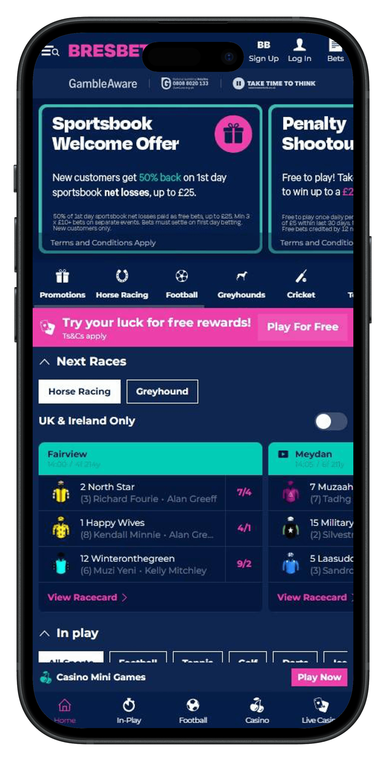 screenshot of betvictor betting site in uk