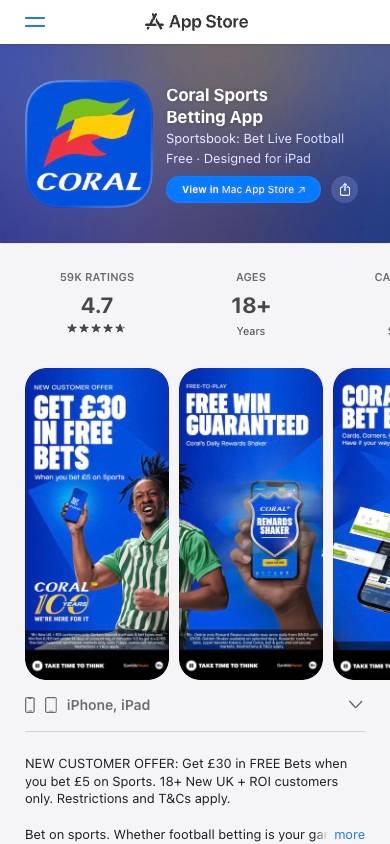 Coral App and Mobile Friendliness screenshot