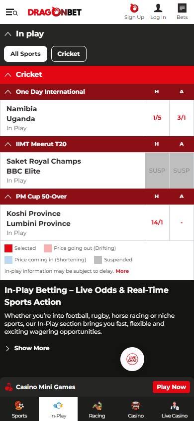 dragonbet live in-play betting